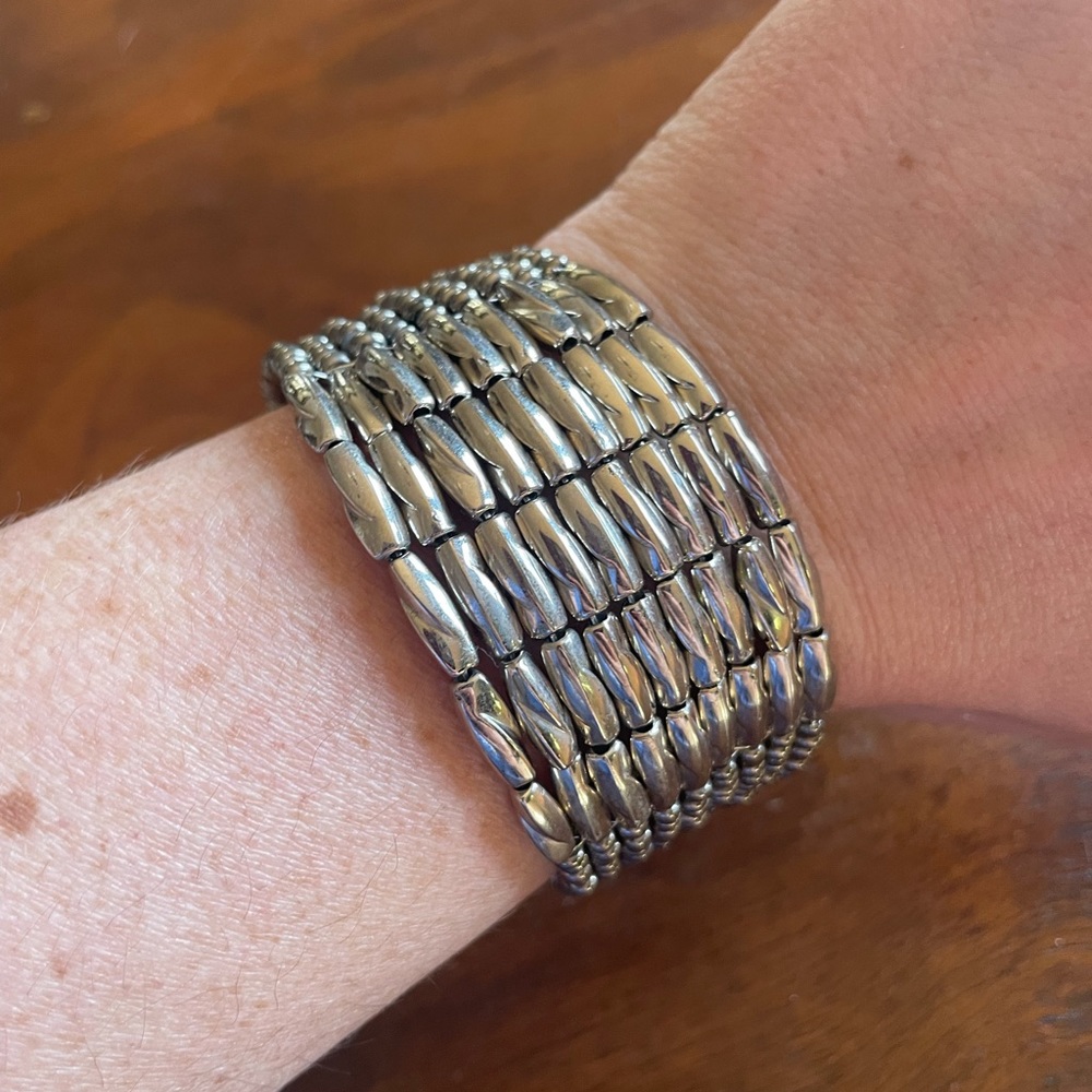 Silver bangle bracelet - like new!